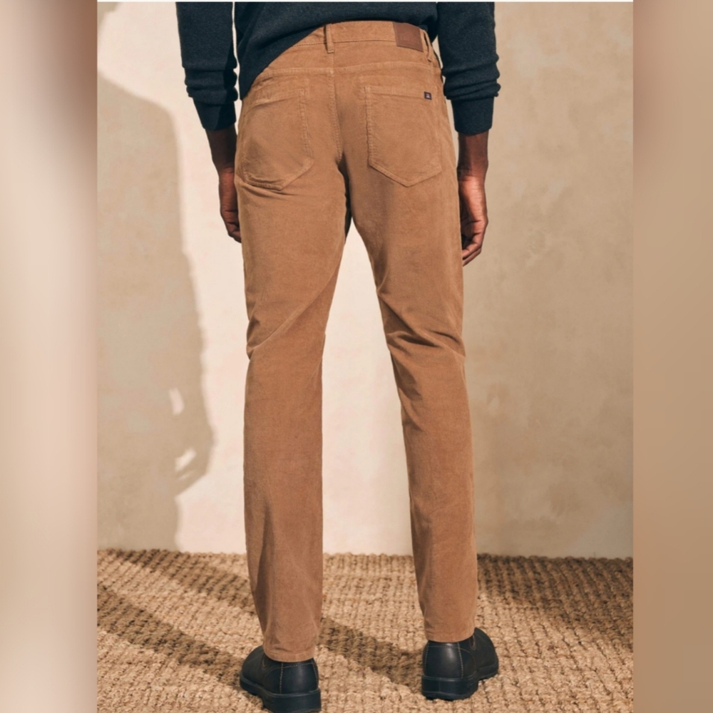 Faherty Stretch Corduroy 5-Pocket Men's Pant Rum Raw Umber Garment Dyed 30x32 - Picture 2 of 16